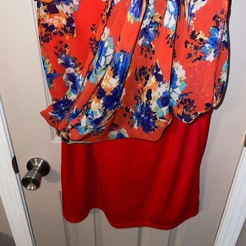 As U Wish Floral Cold Shoulder Mini Dress​ - Picture 4 of 6